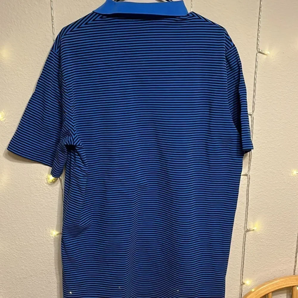 Polo Ralph Lauren POLO ⛳️ GOLF Polo, Blue with Navy Blue Stripes Size L